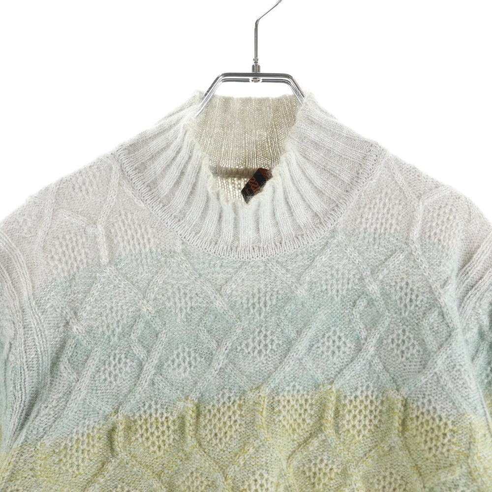 MISSONI(ミッソーニ) ウール リブニット・ハイネックセーター ベージュ 1902MUN00180
