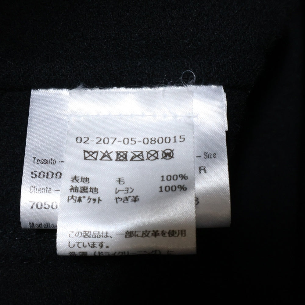 NO BRAND(ノーブランド) CARUSO(カルーゾ) ウール Pコート アウター ブラック 50D021