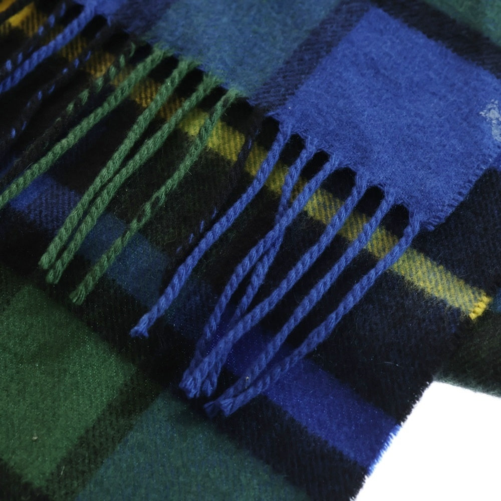 Johnstons Of Elgin(ジョンストンズ オブ エルガン) チェック柄 カシミヤマフラー アクセサリー グリーン調 82-218-26-080110 レディース