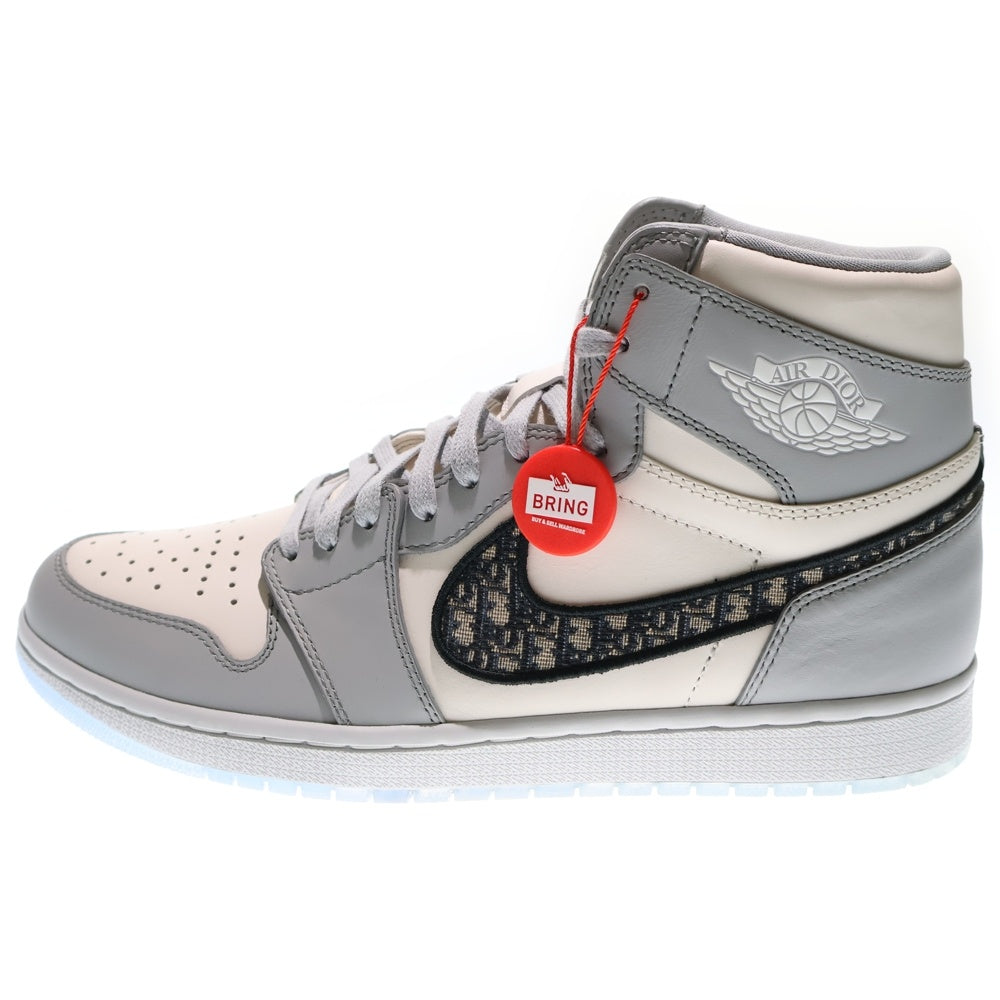 NIKE(ナイキ) ×DIOR AIR JORDAN 1 HIGH OG ディオール エアジョーダン1 ハイカットスニーカー ホワイト/グレー US10.5/28.5cm CN8607-002