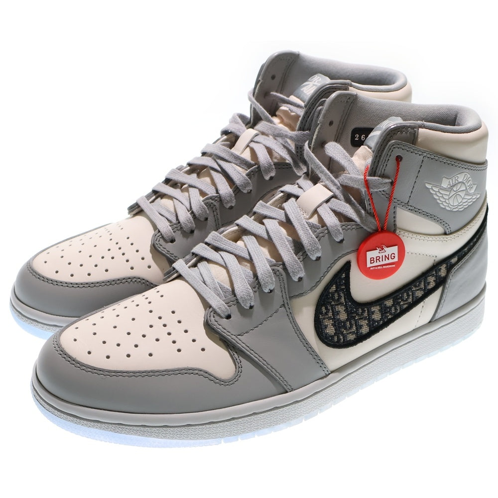 NIKE(ナイキ) ×DIOR AIR JORDAN 1 HIGH OG ディオール エアジョーダン1 ハイカットスニーカー ホワイト/グレー US10.5/28.5cm CN8607-002