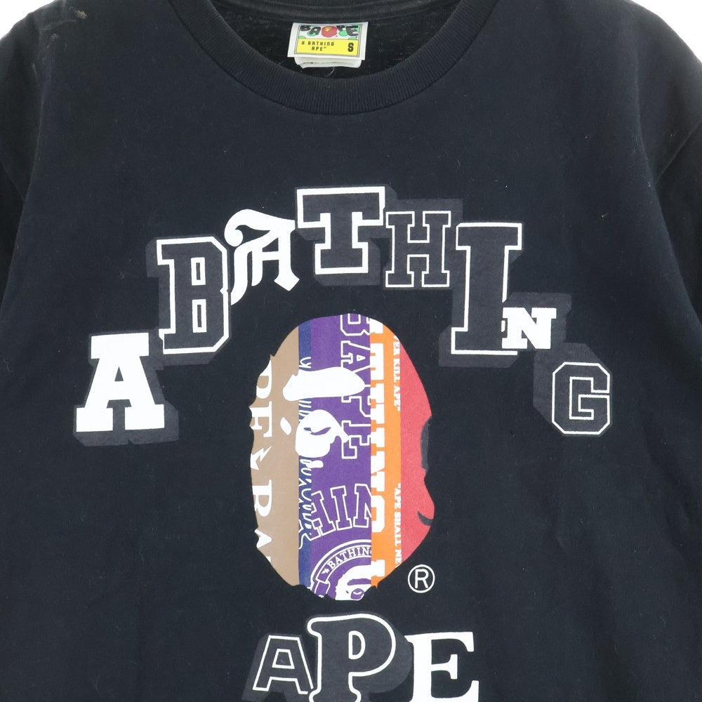 A BATHING APE(アベイシングエイプ) ロゴ 半袖Tシャツ カットソー ブラック 001TEK301323M