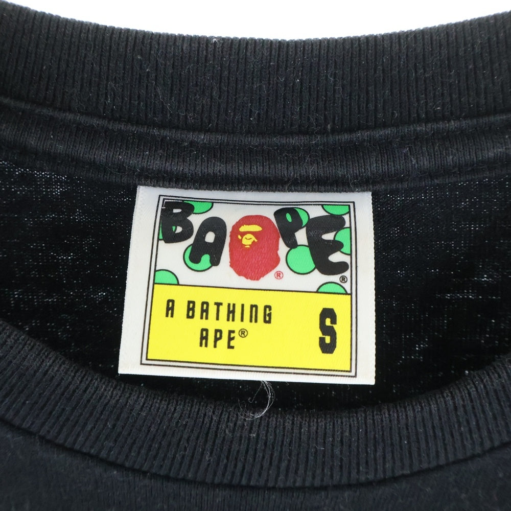A BATHING APE(アベイシングエイプ) ロゴ 半袖Tシャツ カットソー ブラック 001TEK301323M