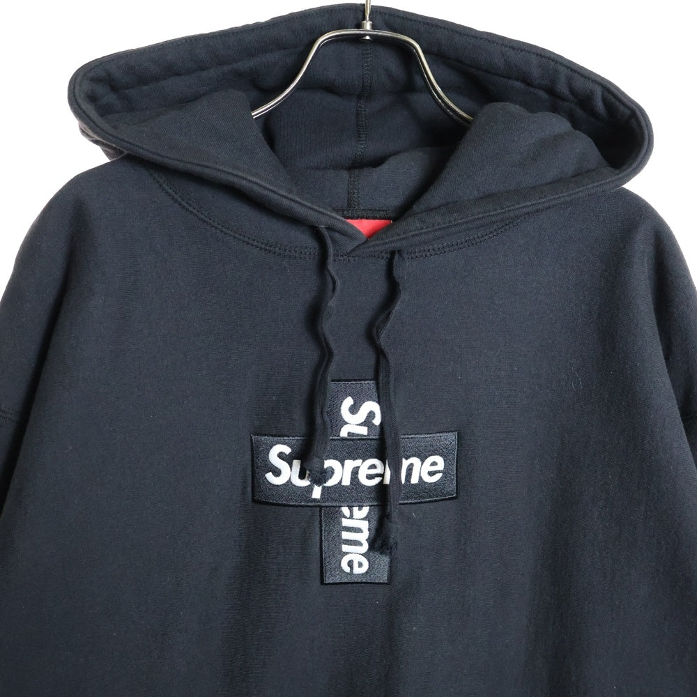 SUPREME(シュプリーム) 20AW Cross Box Logo Hooded Sweatshirt クロスボックスロゴスウェット プルオーバーパーカー ブラック