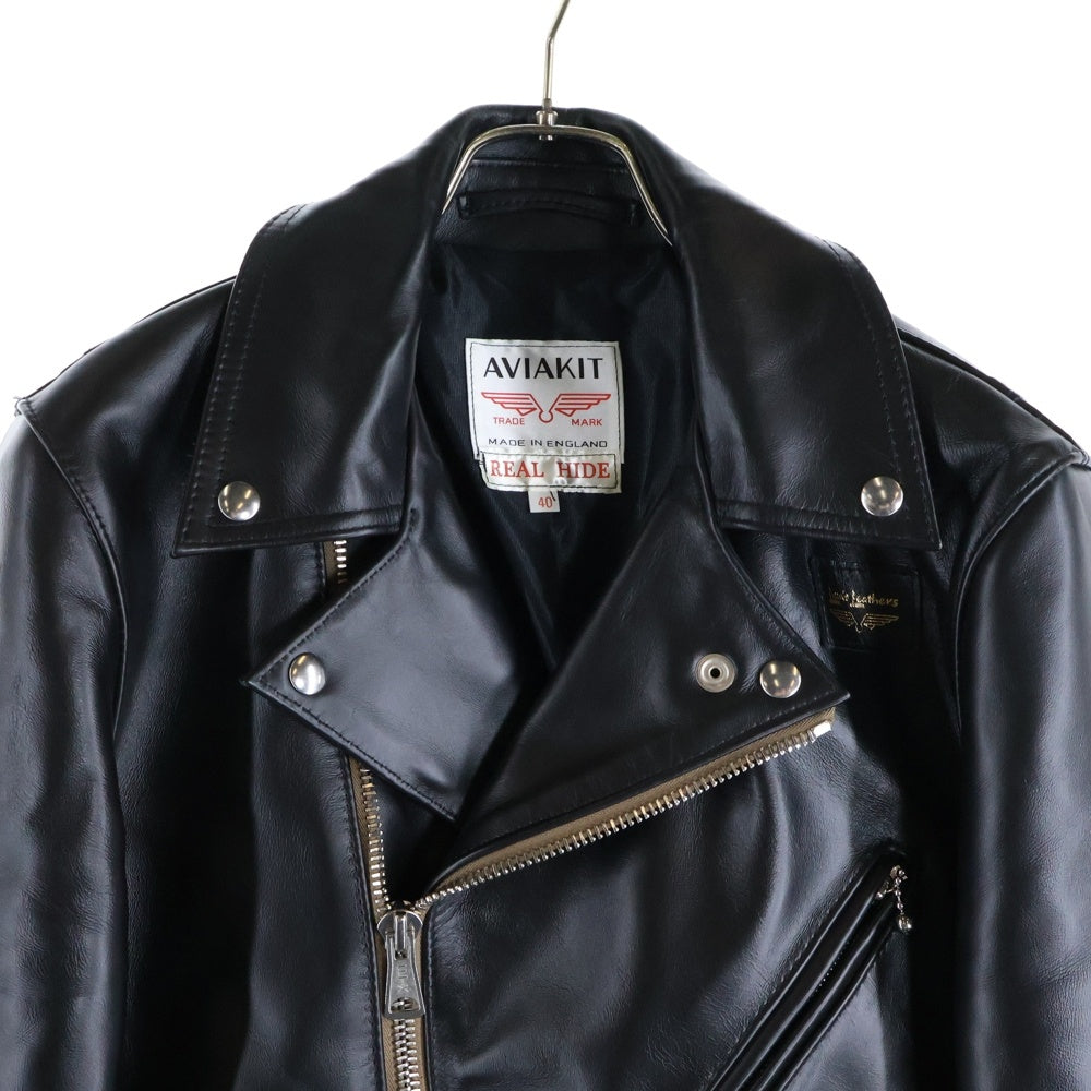 Lewis Leathers(ルイスレザー) CYCLONE HORSE HIDE サイクロン レギュラーフィット ホースハイド ダブルライダース レザージャケット ブラック