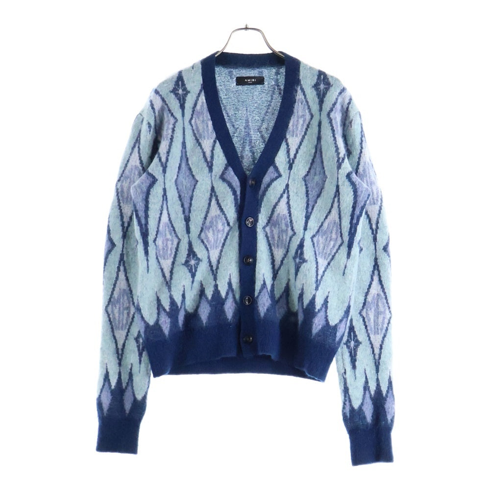 AMIRI(アミリ) ARGYLE MOHAIR CARDIGAN アーガイルチェック総柄 モヘヤ