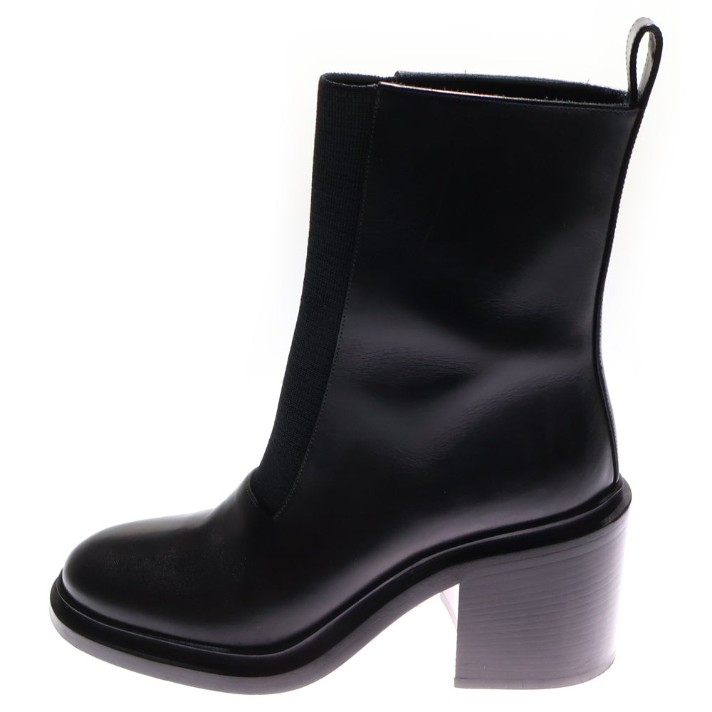 JIL SANDER(ジルサンダー) フロントゴア レザーブーツ レディース ブラック