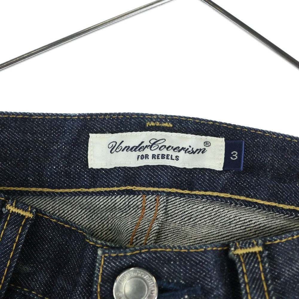 UNDERCOVER ISM(アンダーカバーイズム) 08AW FOR REBELS A summer madness期 サイドフリンジ付き セルヴィッチ デニムパンツ インディゴ A4521