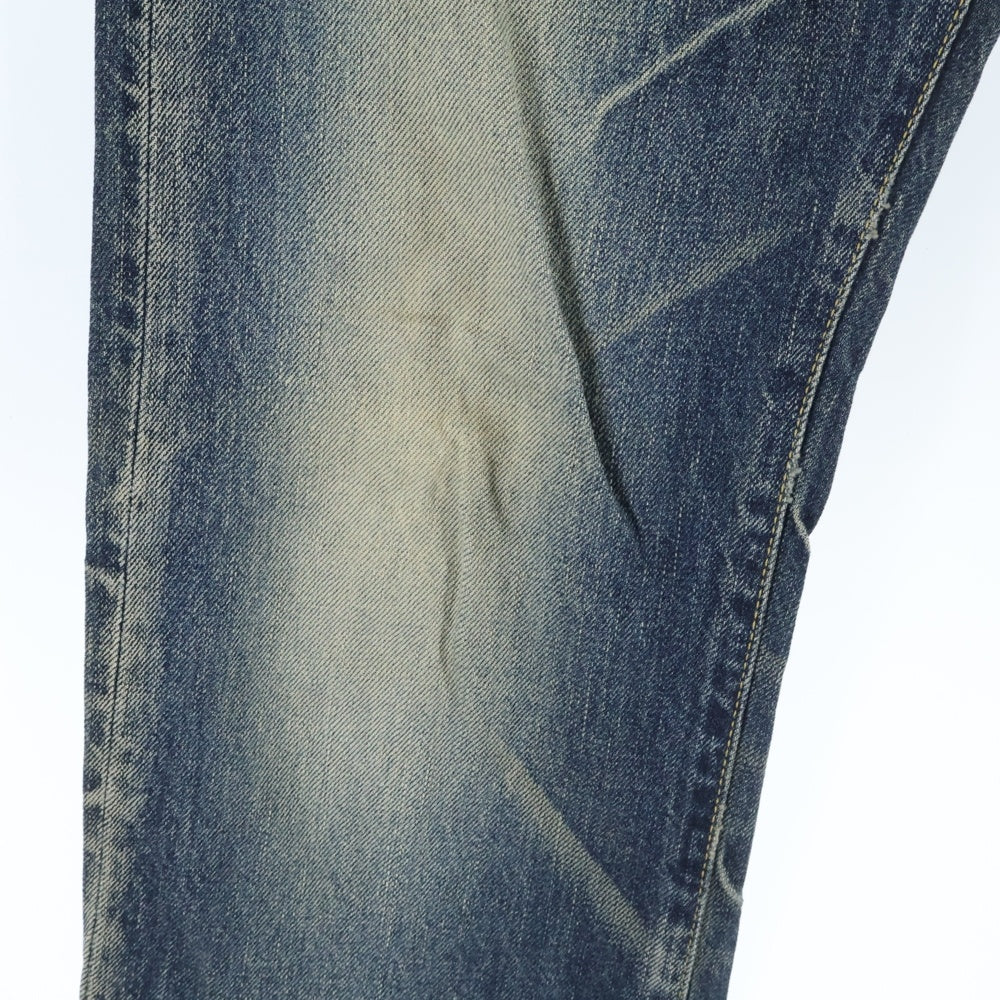 UNDERCOVER ISM(アンダーカバーイズム) 07SS PURPLE期 CHAOS/稲妻刺繍 ジップデニムパンツ インディゴ