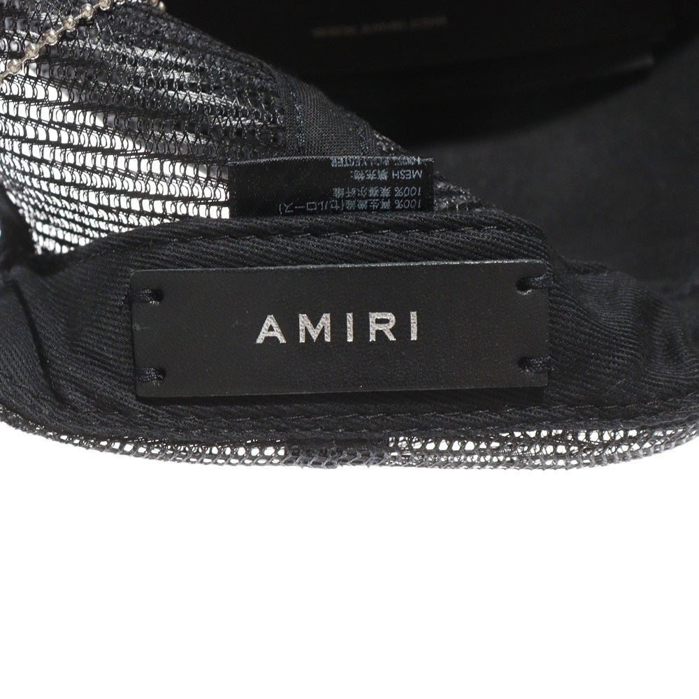AMIRI(アミリ) MA LOGO TRUCKER HAT ロゴ刺繍 メッシュキャップ ブラック