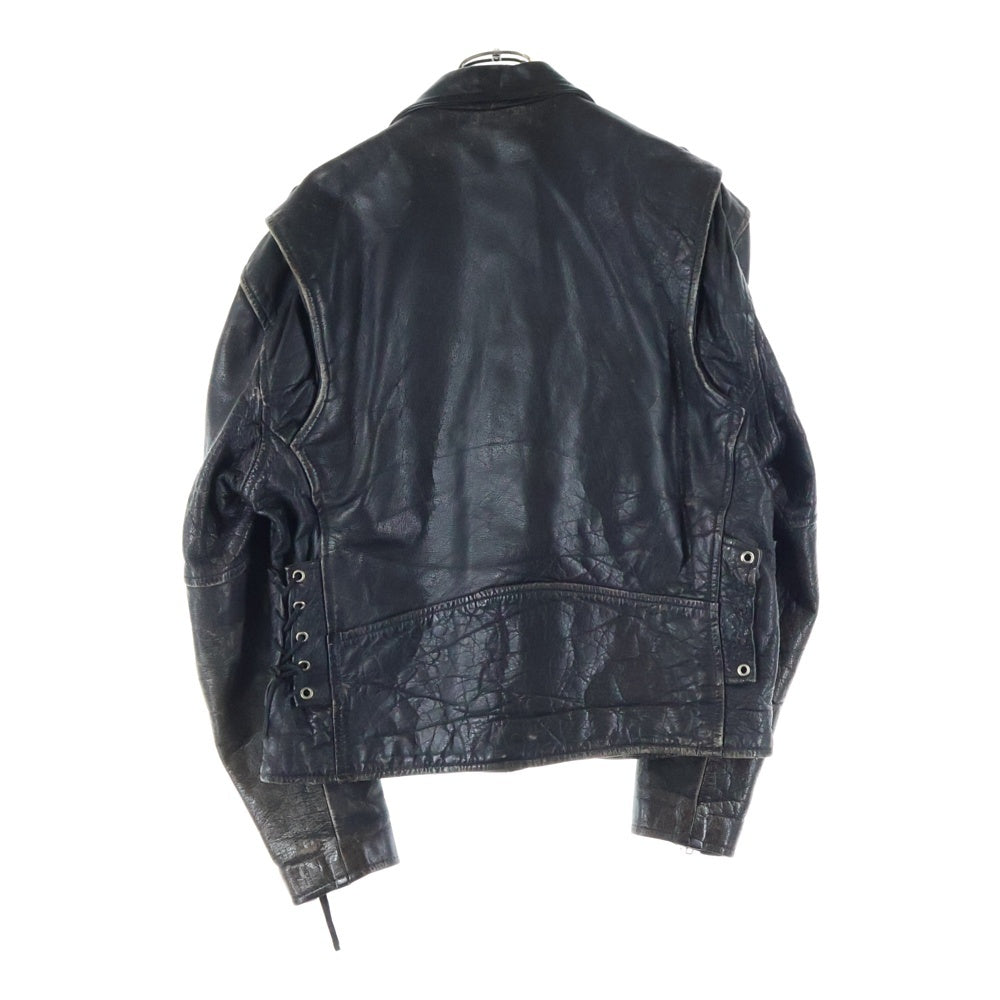 NO BRAND(ノーブランド) DIAMOND LEATHER COLLECTION(ダイヤモンドレザーコレクション)90's ダブルライダースジャケット ブラック