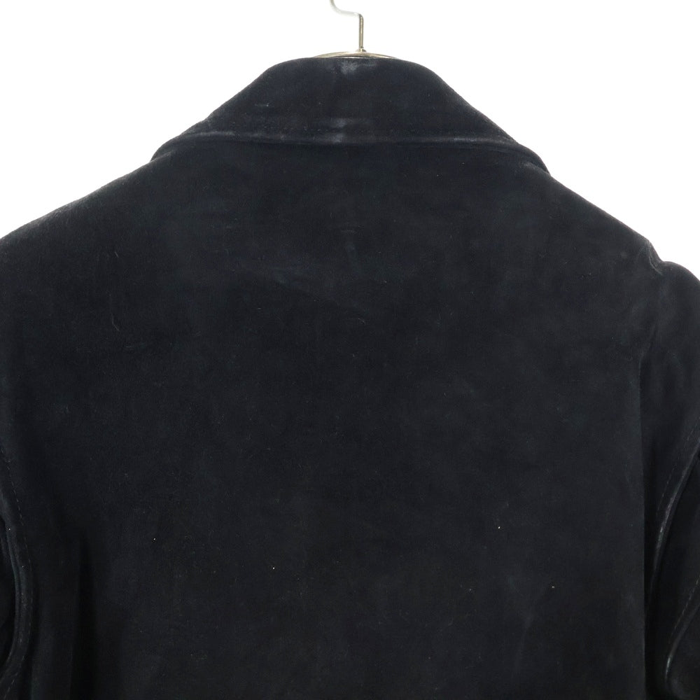 BRANDED GARMENT(ブランデッドガーメンツ) スエードレザーダブルライダースジャケット ブラック