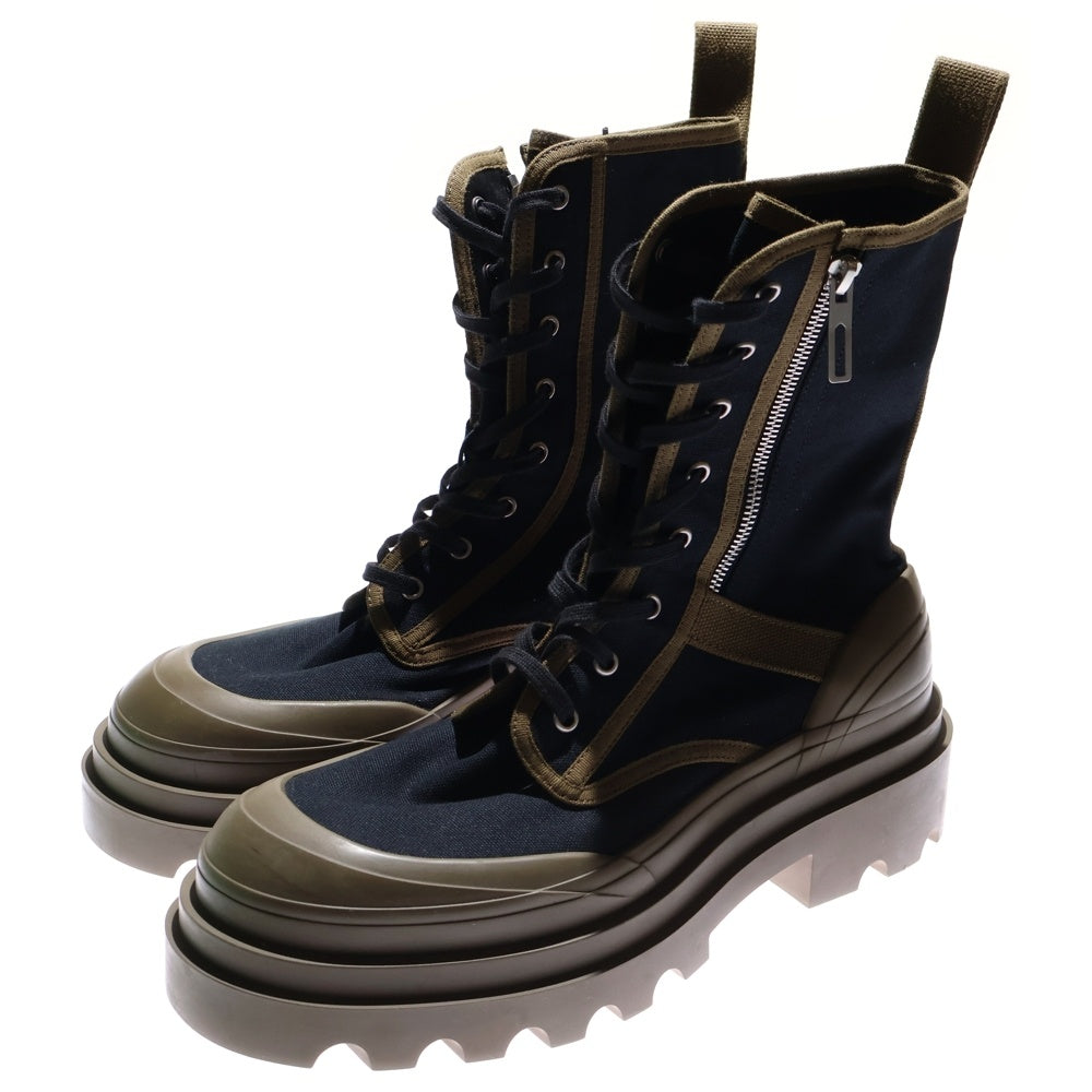 BOTTEGA VENETA(ボッテガヴェネタ) 23SS ラバー レースアップ ブーツ 730234 ブラック/ブラウン