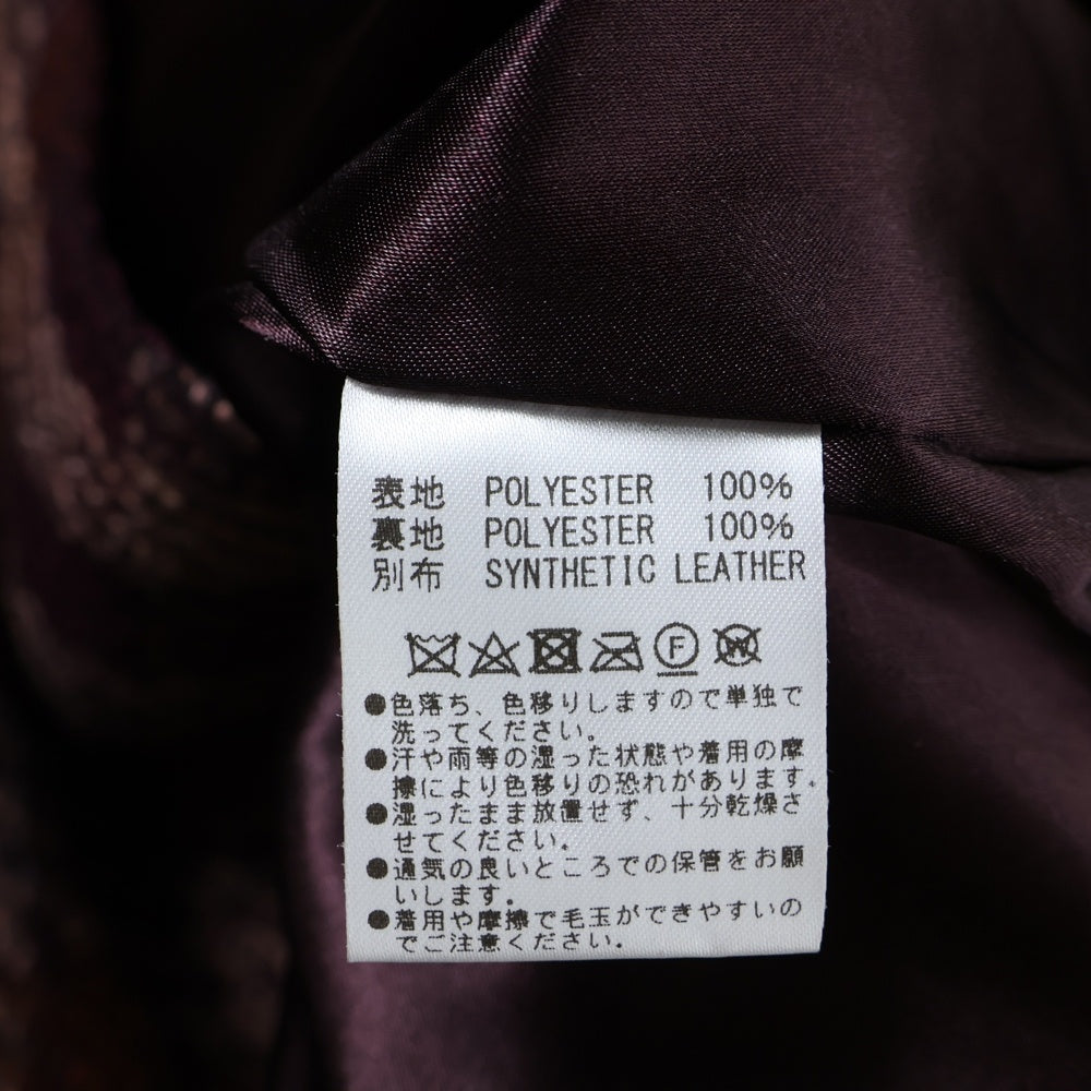 MLVINCE(メルヴィンス) 胸ポケット レザー ハンティング フランネル チェック シャツ ジャケット ブラック