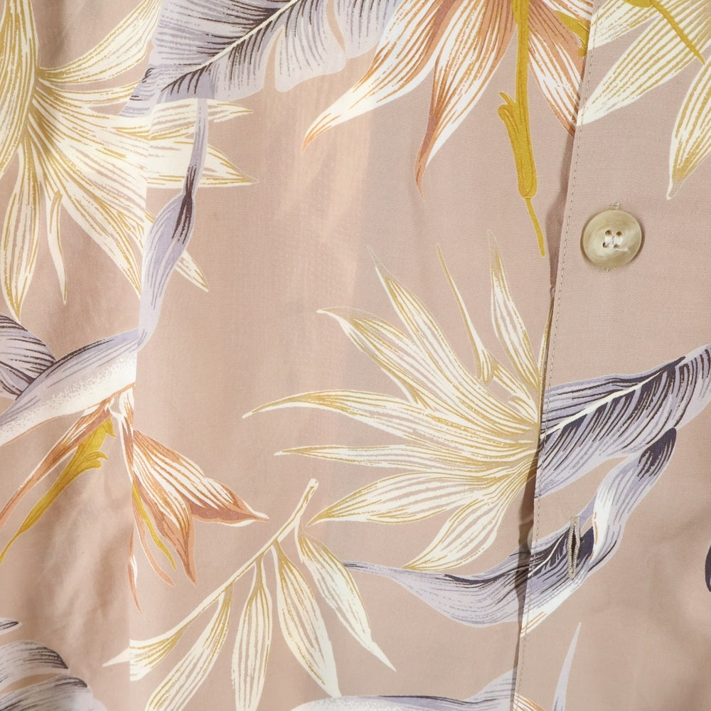 MLVINCE(メルヴィンス) FLORAL LUX S/S SHIRTS フローラル ラックス ショートスリーブ 半袖シャツ ベージュ