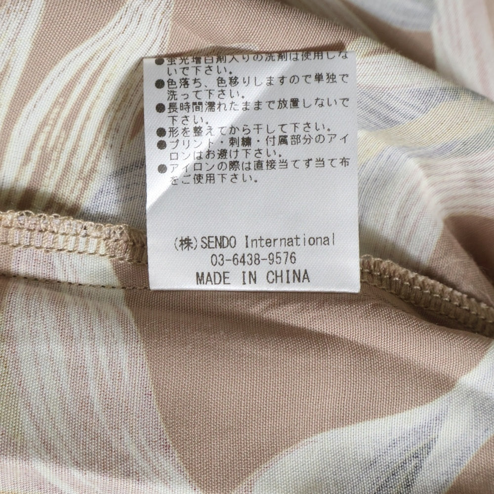 MLVINCE(メルヴィンス) FLORAL LUX S/S SHIRTS フローラル ラックス ショートスリーブ 半袖シャツ ベージュ