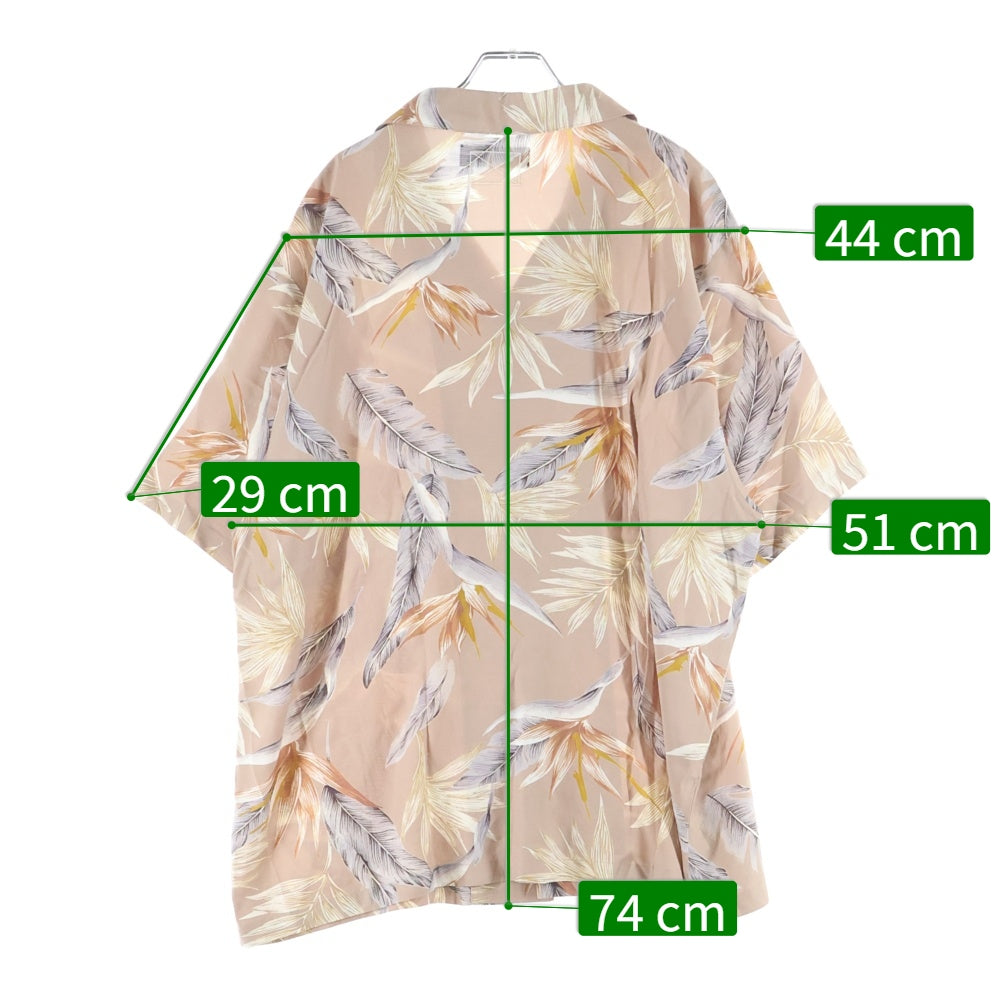 MLVINCE(メルヴィンス) FLORAL LUX S/S SHIRTS フローラル ラックス ショートスリーブ 半袖シャツ ベージュ