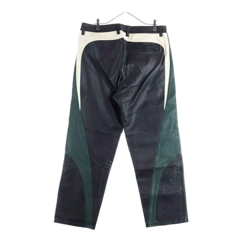 SUPREME(シュプリーム) 24AW ×Martine Rose Leather Pant マーティンローズ レザー トラックロングパンツ ブラック
