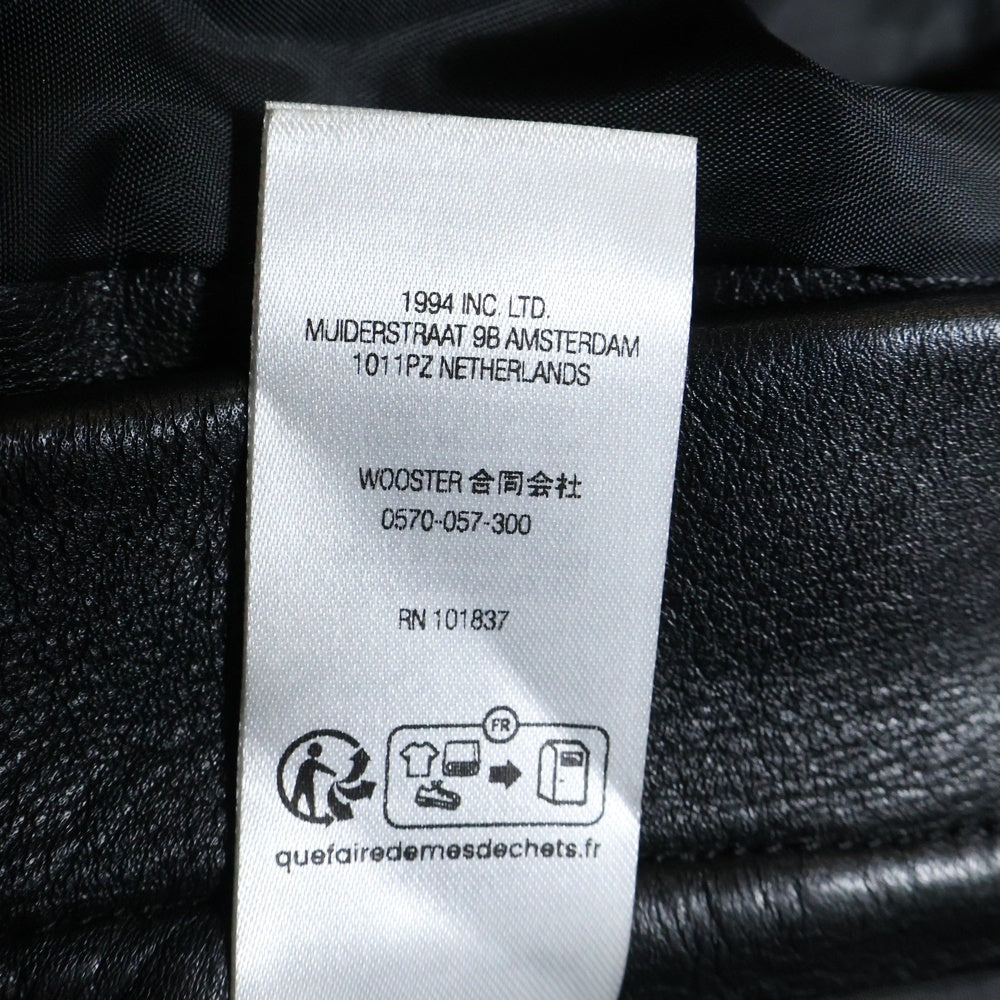 SUPREME(シュプリーム) 24AW ×Martine Rose Leather Pant マーティンローズ レザー トラックロングパンツ ブラック