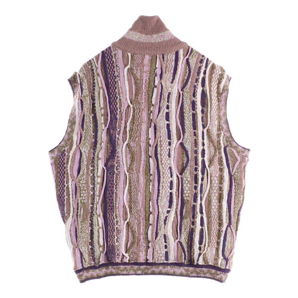 KAPITAL(キャピタル) 7G ニット GAUDYハーフZIPベスト パープル K2504KN814