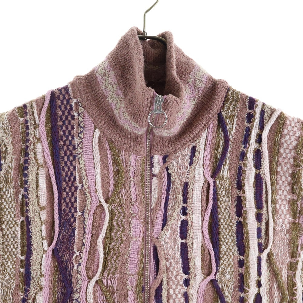 KAPITAL(キャピタル) 7G ニット GAUDYハーフZIPベスト パープル K2504KN814