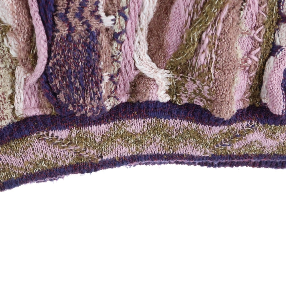 KAPITAL(キャピタル) 7G ニット GAUDYハーフZIPベスト パープル K2504KN814