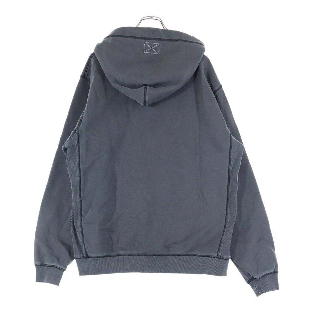 MLVINCE(メルヴィンス) ロゴ刺繍 フーデッド プルオーバー スウェットフーディーパーカー ブラック