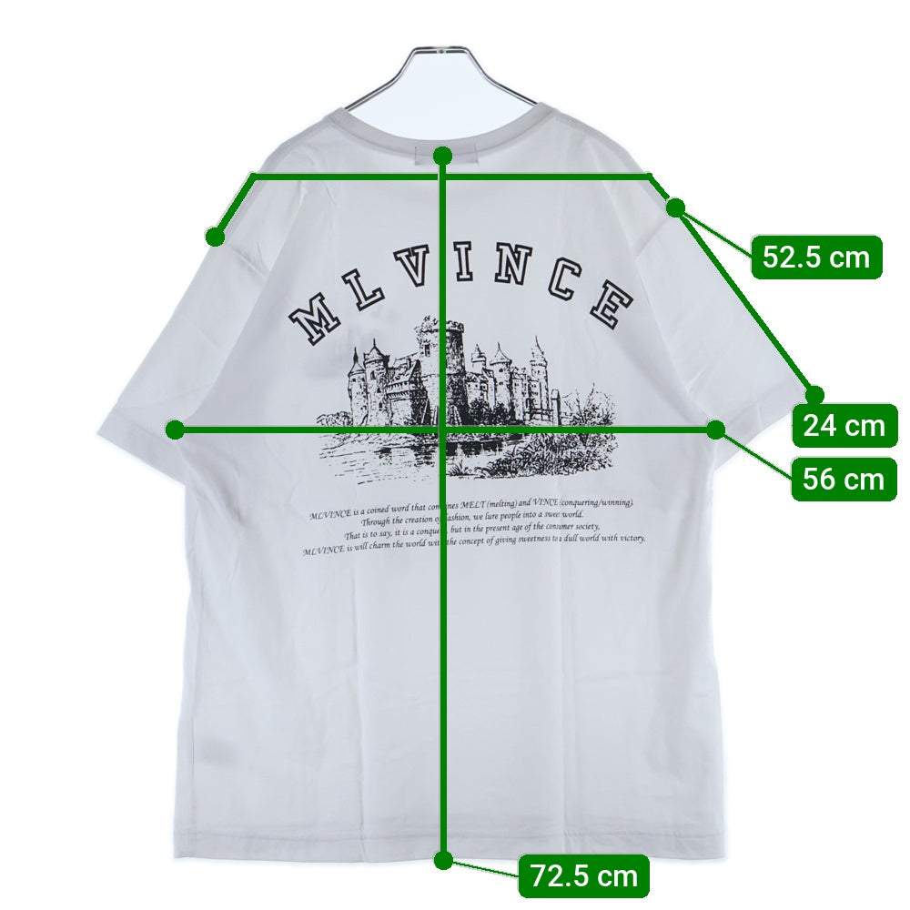 MLVINCE(メルヴィンス) グラフィック プリント 半袖Tシャツ ホワイト