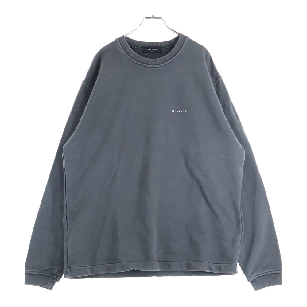 MLVINCE(メルヴィンス) フロントロゴ クルーネック スウェットトレーナー ダークグレー
