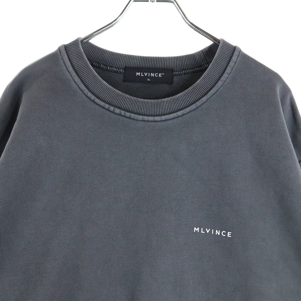MLVINCE(メルヴィンス) フロントロゴ クルーネック スウェットトレーナー ダークグレー