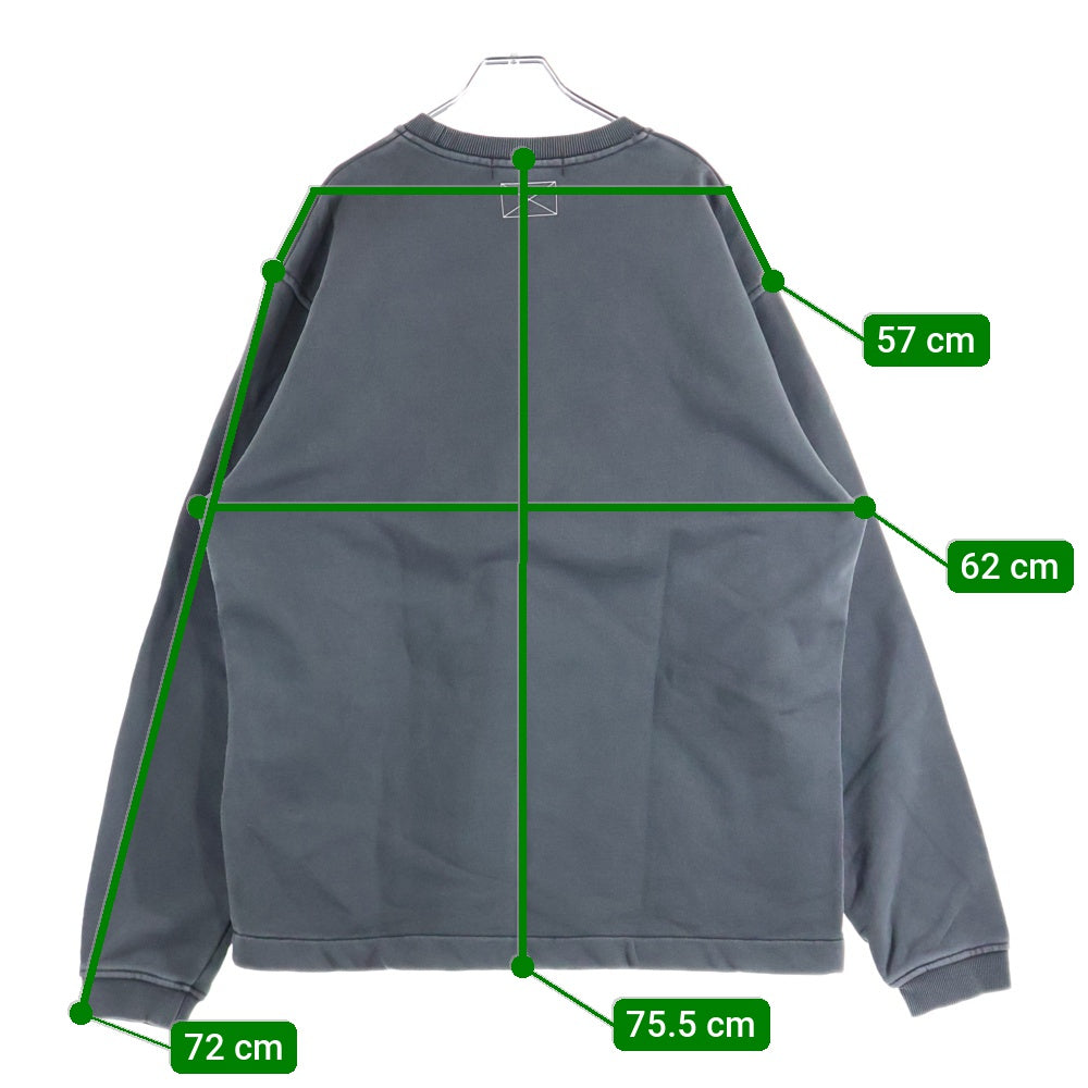 MLVINCE(メルヴィンス) フロントロゴ クルーネック スウェットトレーナー ダークグレー