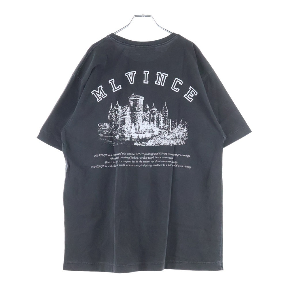 MLVINCE(メルヴィンス) グラフィック プリント 半袖Tシャツ ブラック