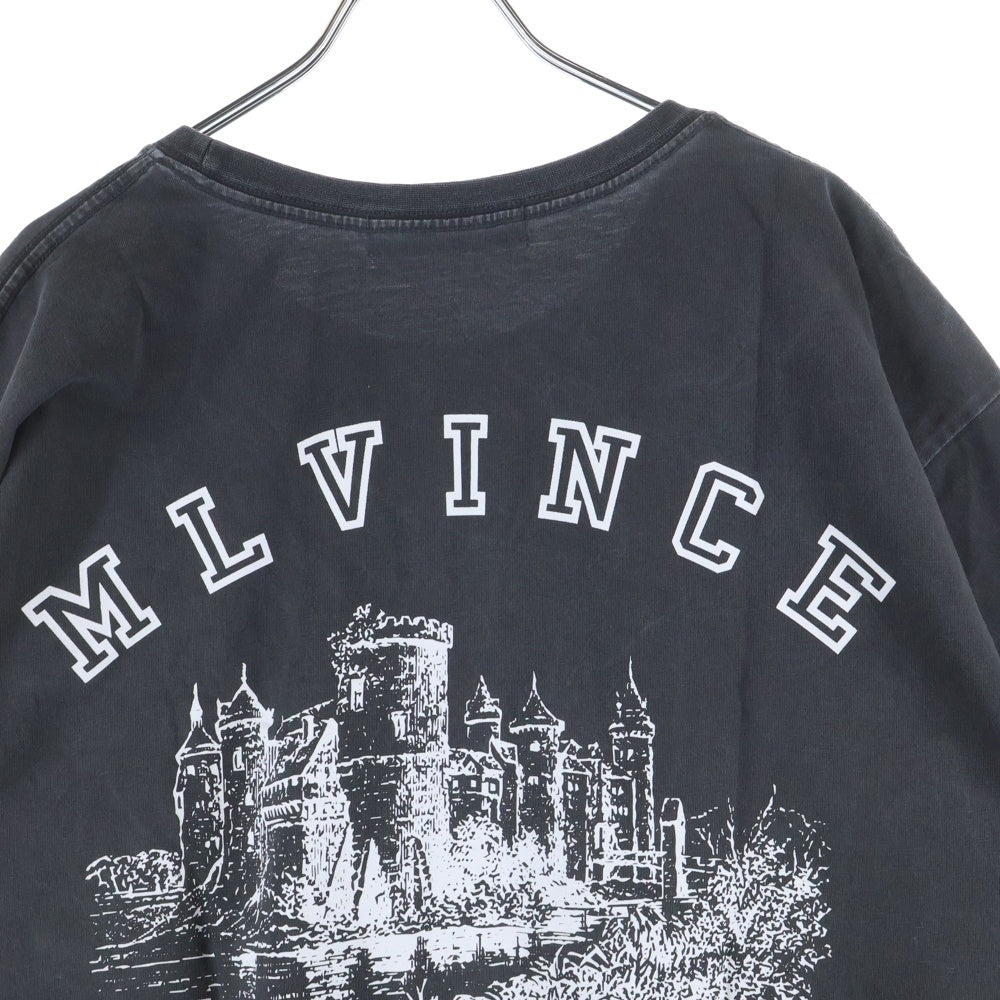 MLVINCE(メルヴィンス) グラフィック プリント 半袖Tシャツ ブラック