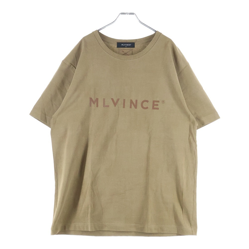MLVINCE(メルヴィンス) フロントロゴ プリント 半袖Tシャツ ブラウン