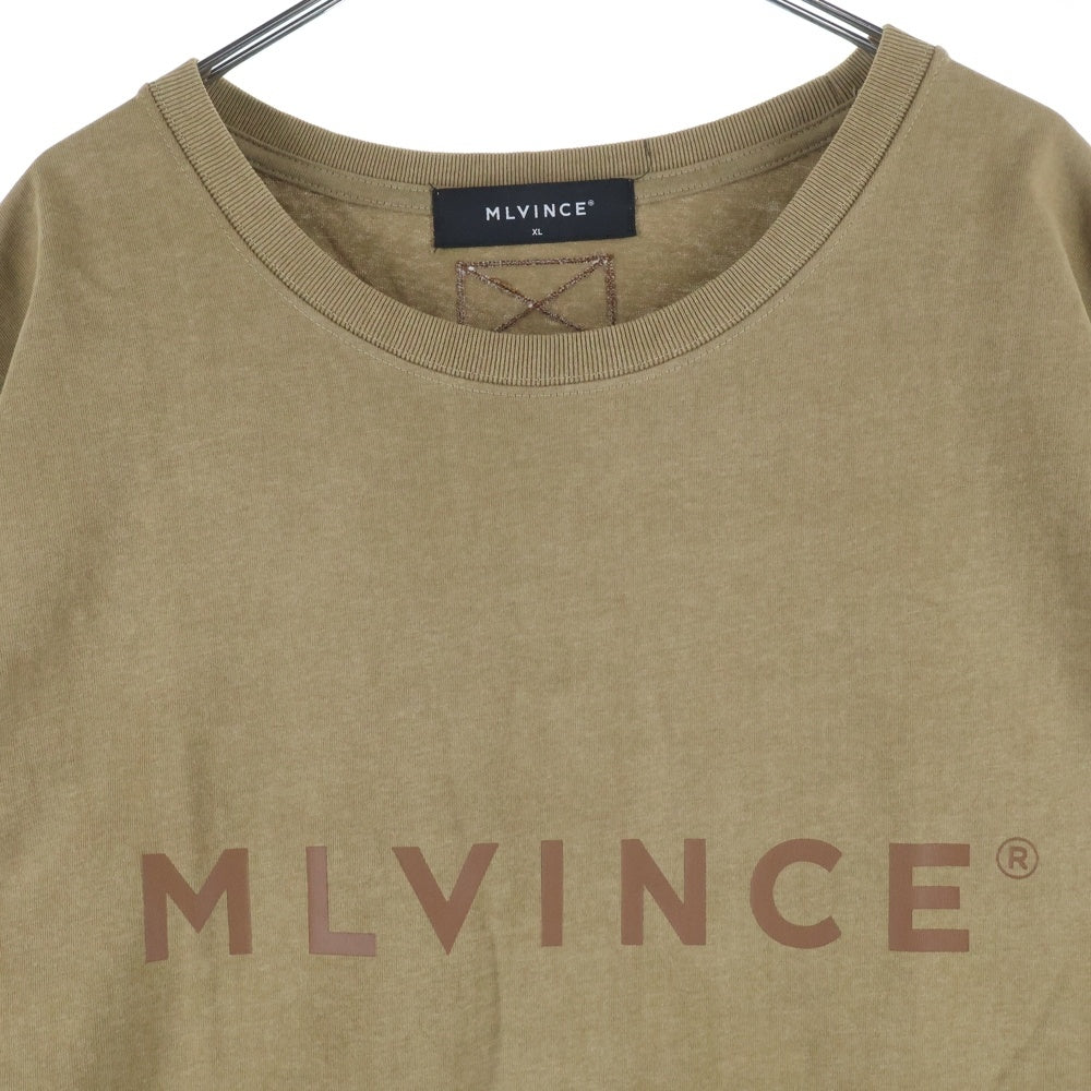 MLVINCE(メルヴィンス) フロントロゴ プリント 半袖Tシャツ ブラウン