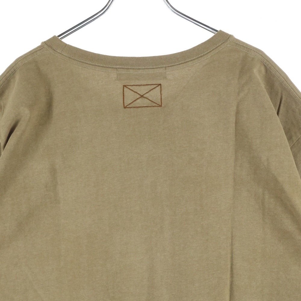 MLVINCE(メルヴィンス) フロントロゴ プリント 半袖Tシャツ ブラウン