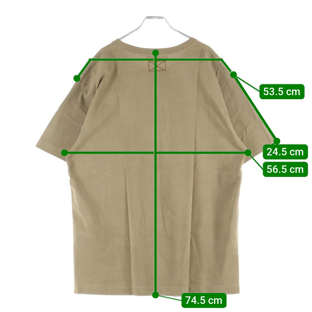 MLVINCE(メルヴィンス) フロントロゴ プリント 半袖Tシャツ ブラウン