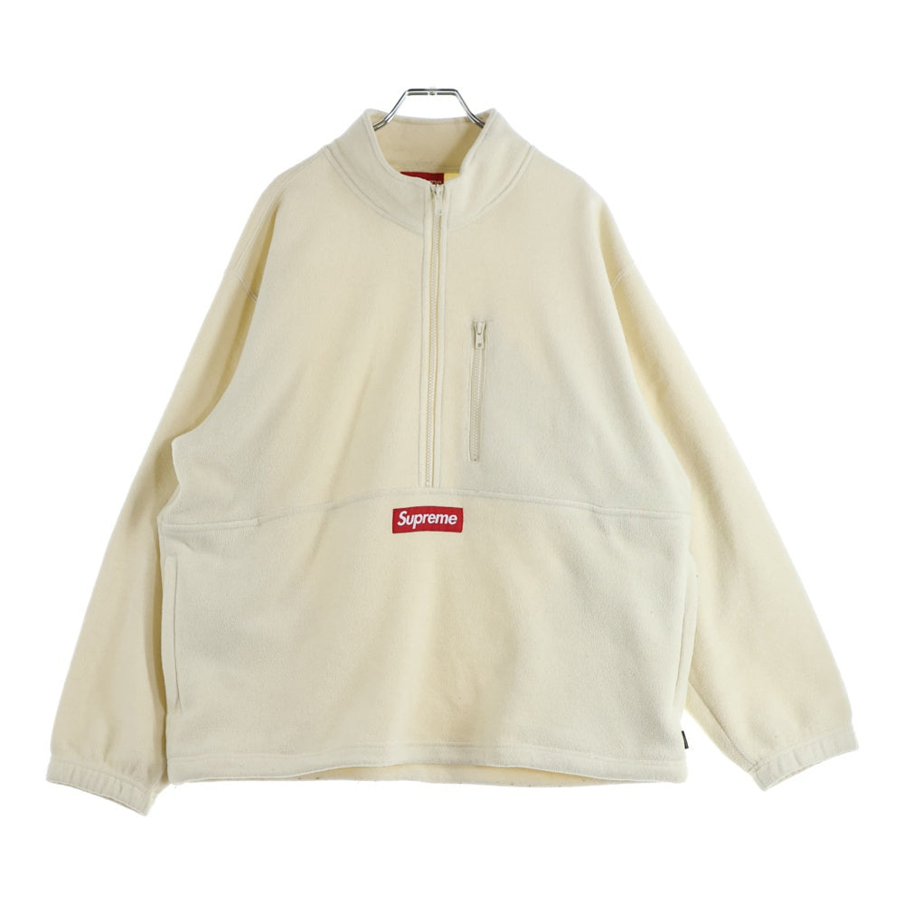 SUPREME(シュプリーム) 20AW Polartec Half Zip Pullover ボックスロゴ ポーラテック ハーフジップフリースジャケット クリーム
