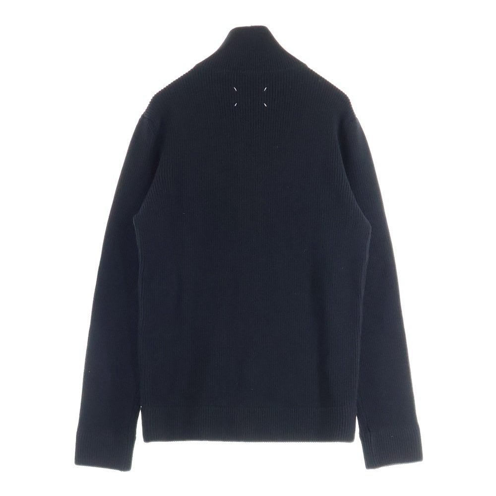 Maison Martin Margiela(メゾンマルタンマルジェラ) 23AW コットン ウール 7ゲージ ジップアップ ドライバーズニット