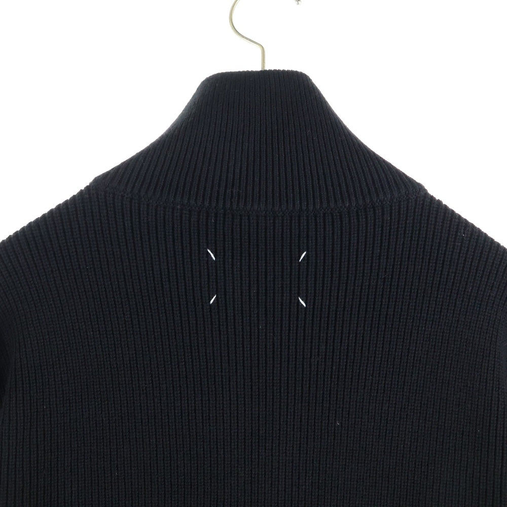Maison Martin Margiela(メゾンマルタンマルジェラ) 23AW コットン ウール 7ゲージ ジップアップ ドライバーズニット