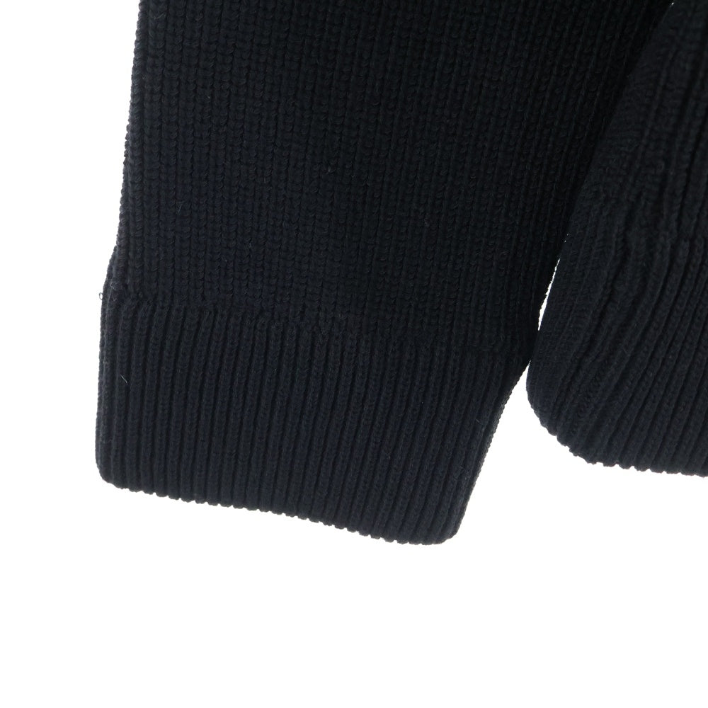 Maison Martin Margiela(メゾンマルタンマルジェラ) 23AW コットン ウール 7ゲージ ジップアップ ドライバーズニット