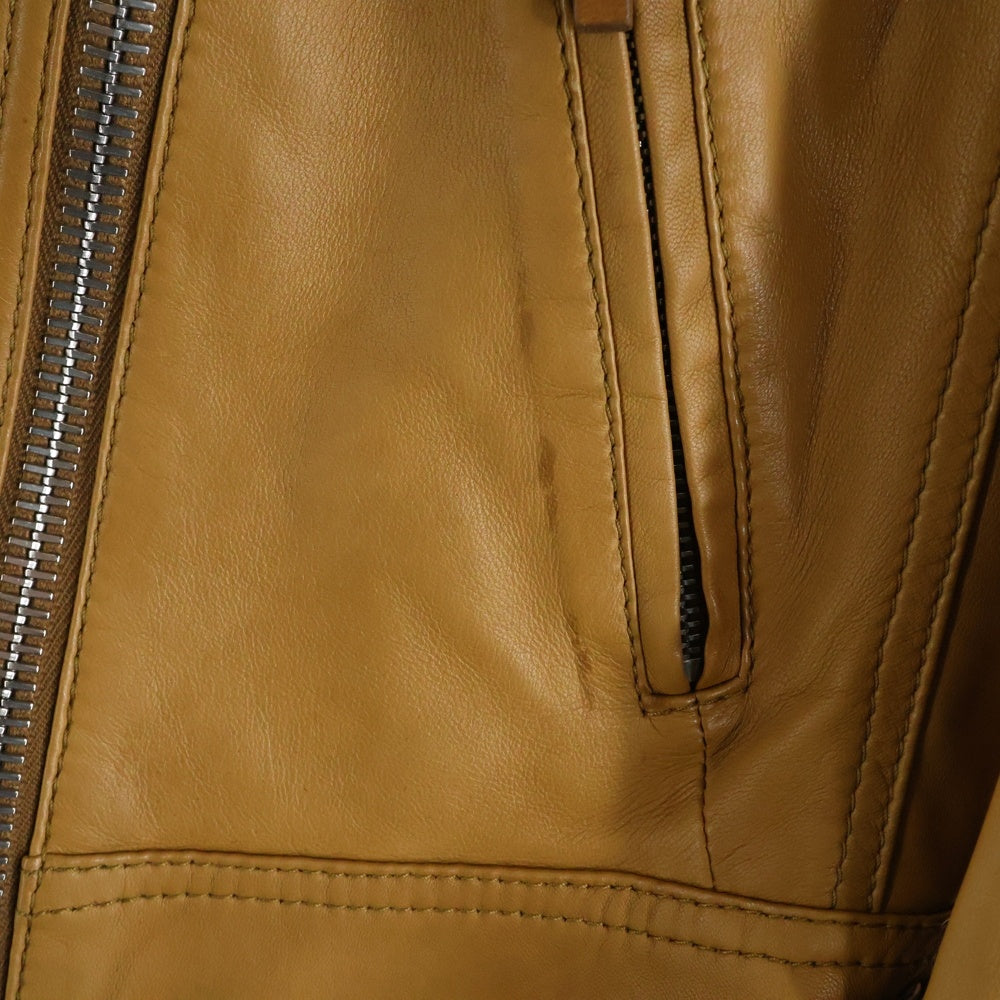 GUCCI(グッチ) ホースビット付き レザー ダブルライダースジャケット ブラウン レディース 235530 NX272