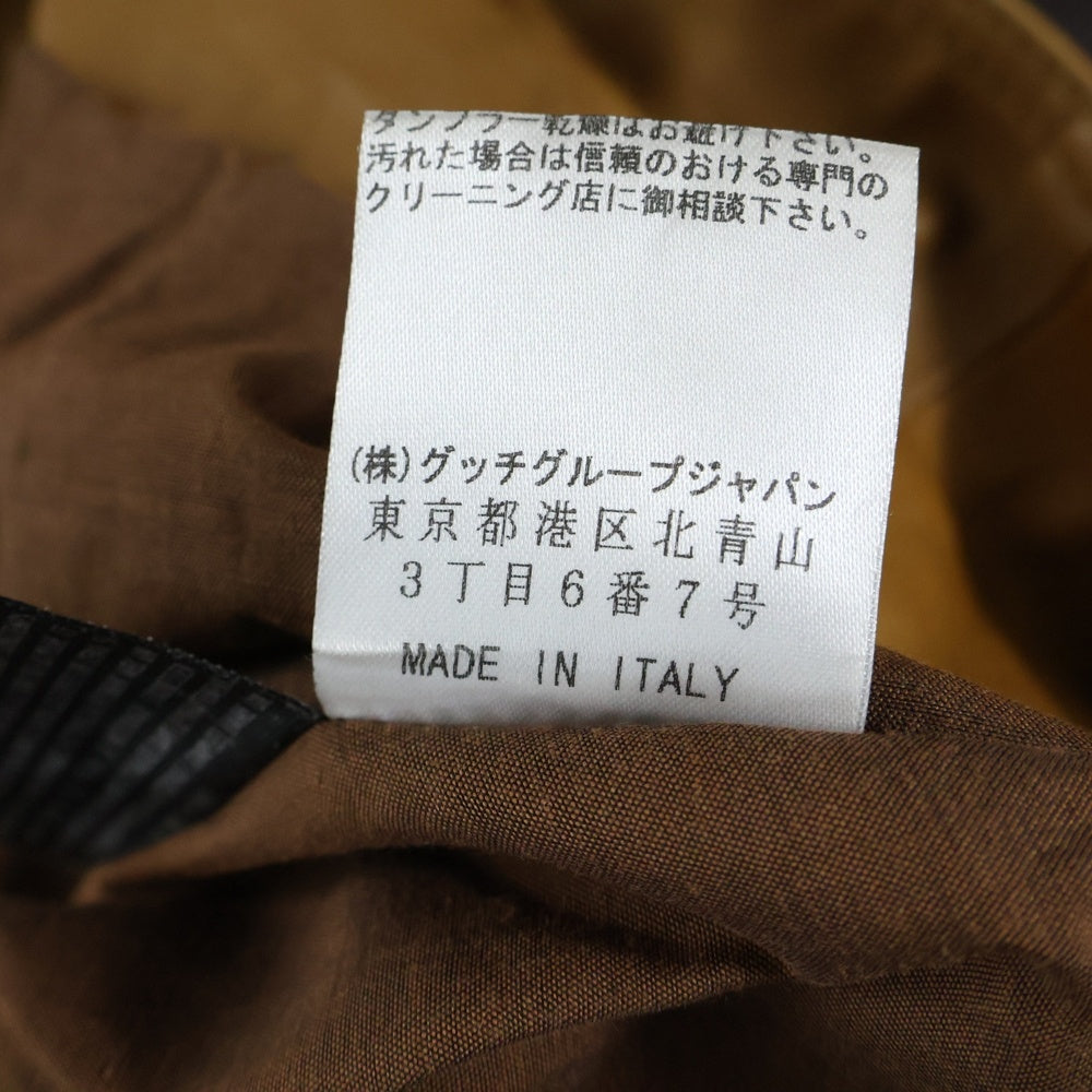 GUCCI(グッチ) ホースビット付き レザー ダブルライダースジャケット ブラウン レディース 235530 NX272