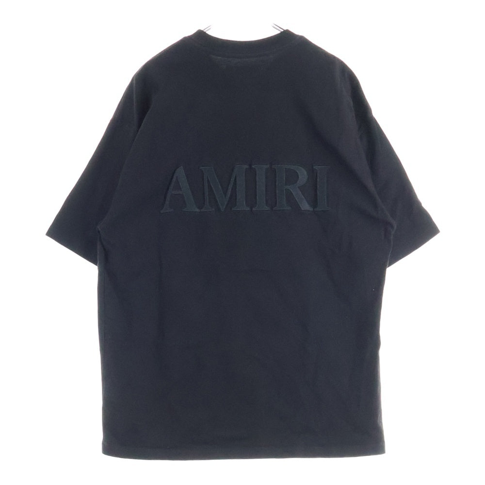 AMIRI(アミリ) 刺繍/ワッペンロゴ オーバーサイズ 半袖Tシャツ カットソー ブラック