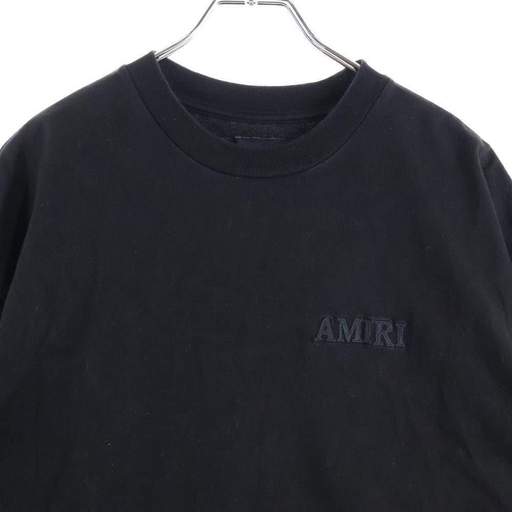 AMIRI(アミリ) 刺繍/ワッペンロゴ オーバーサイズ 半袖Tシャツ カットソー ブラック