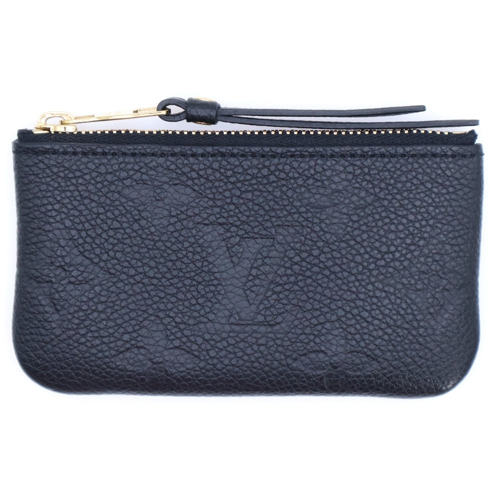 【極美品】ルイヴィトン ポシェットクレ モノグラム アンプラント レザー 黒 LOUIS VUITTON(ルイヴィトン) モノグラム アンプラント ポシェット