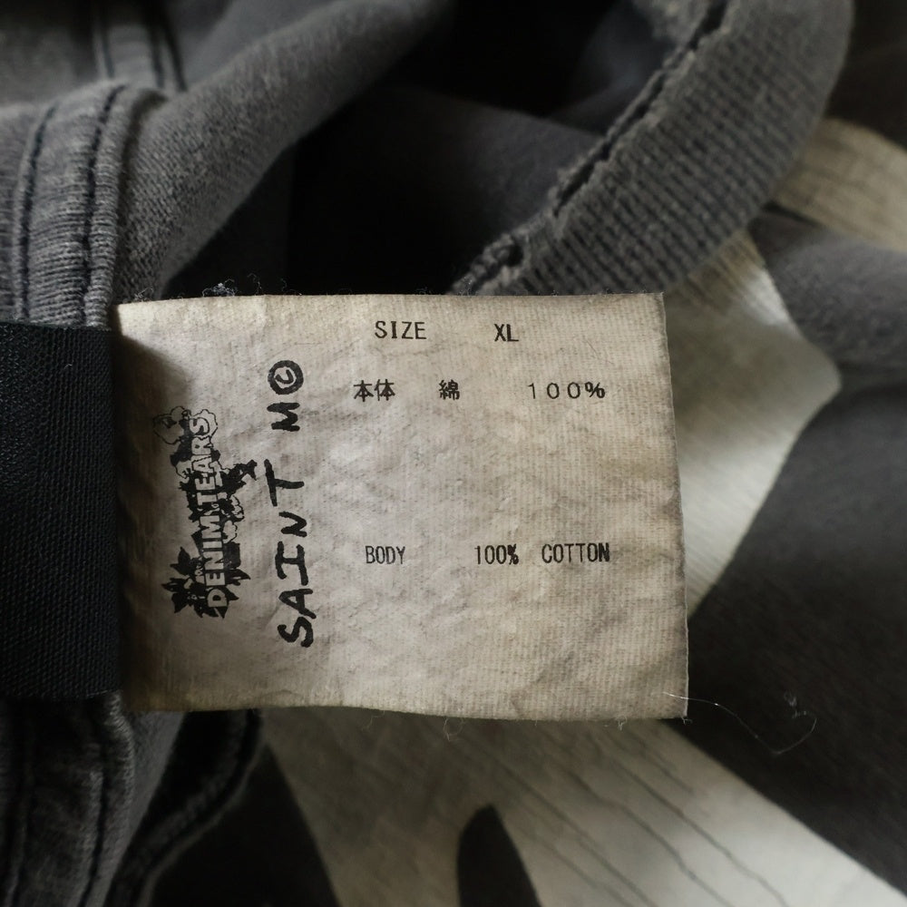 SAINT MICHAEL(セントマイケル) 22AW DT LS TEE HELL ヘル プリント クルーネック 長袖Tシャツ カットソー ブラック SM-A22-0000-087