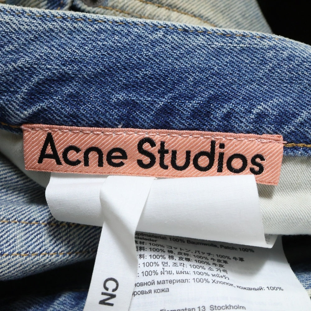Acne Studios(アクネ ストゥディオズ) 2021M PENICILLIN ペニシリン ダメージデザイン ルーズフィット ボタンフライ デニムパンツ ジーンズ インディゴ B00403