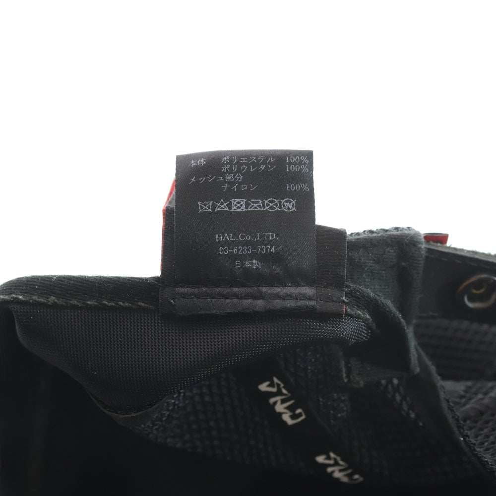 cvtvlist(カタリスト) フェイクレザー ロゴ刺繍メッシュキャップ ブラック 2401020501