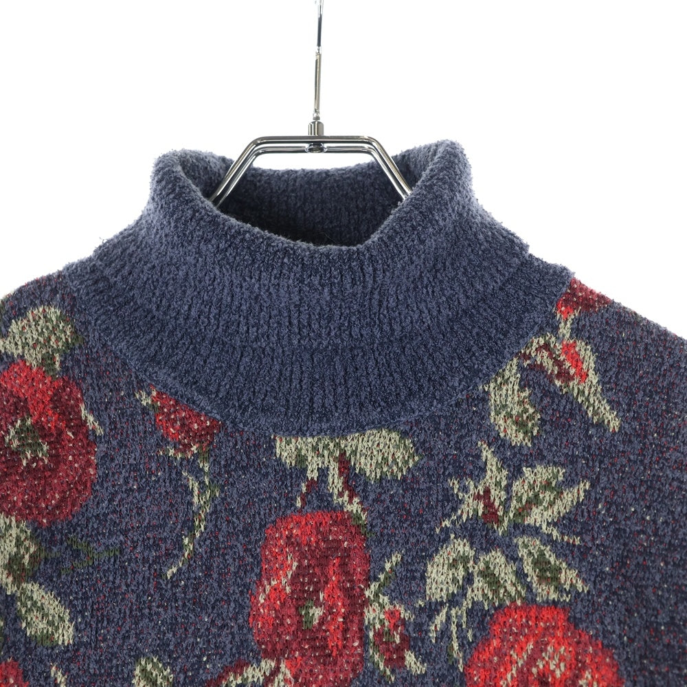 OAMC(オーエーエムシー) フラワー柄 ニット切替 タートルネック セーター マルチ OAMN750567